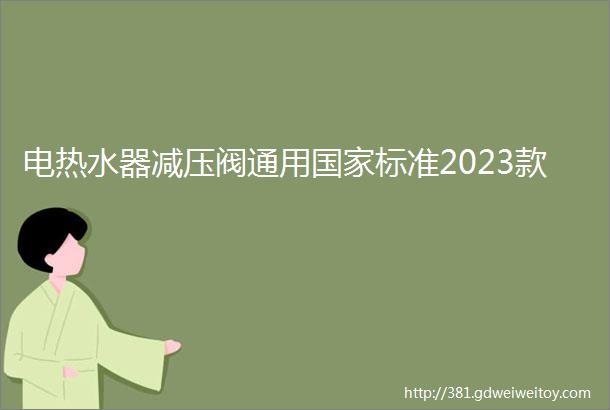 电热水器减压阀通用国家标准2023款